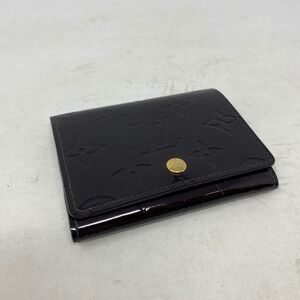 Louis Vuitton Monogram Vernis Card Holder Amarante Purple Patent Leather Wallet